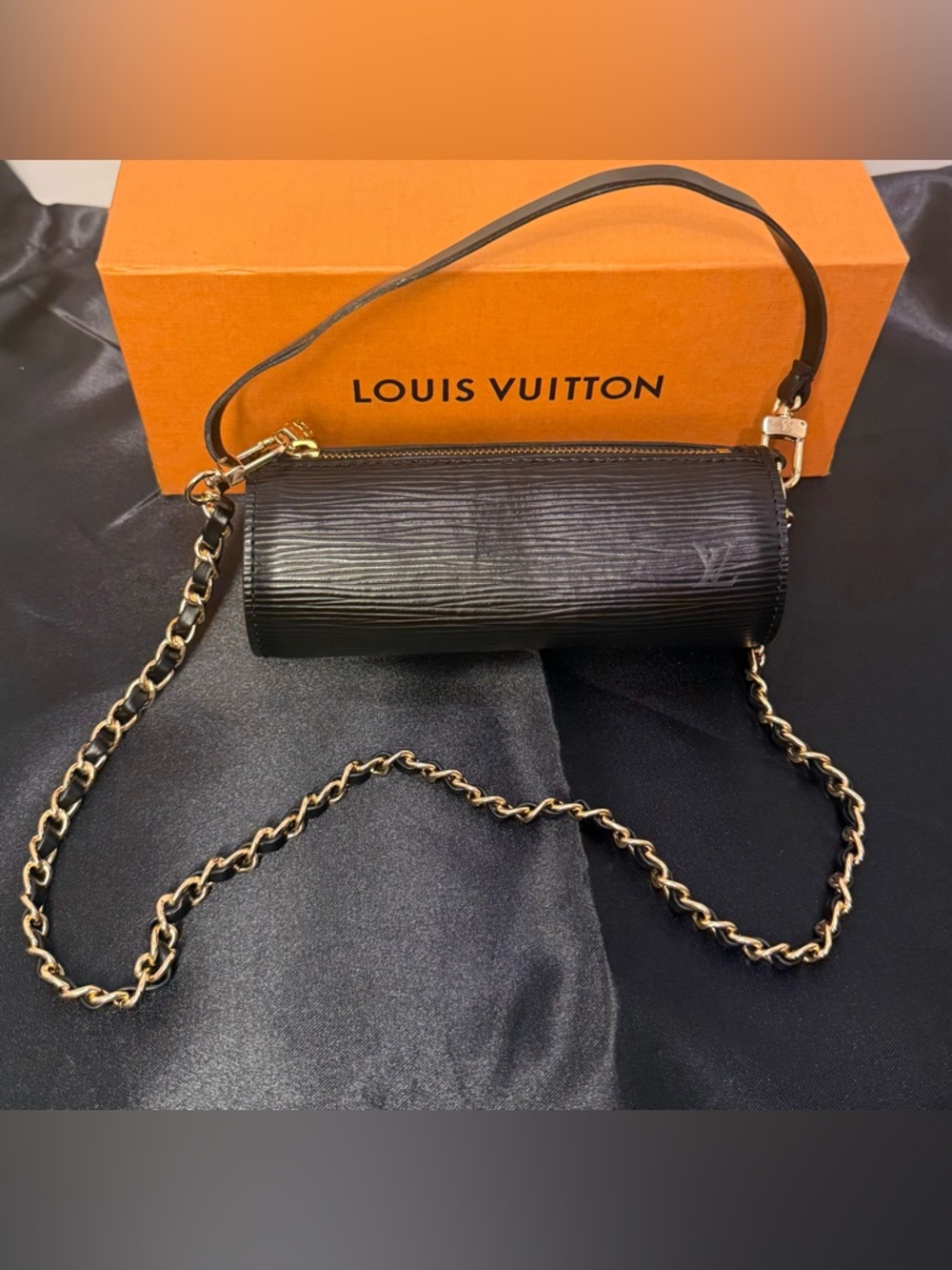 Louis Vuitton Epi Leather Papillon Pouch | Black | Mini Barrel Bag ✨